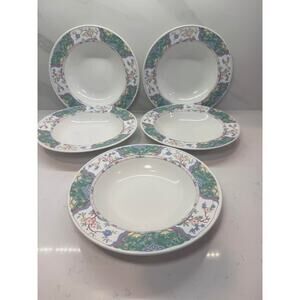 Mikasa Provincial Villa Medici CV900 Rimmed Soup Bowls 9.25” Set of 5